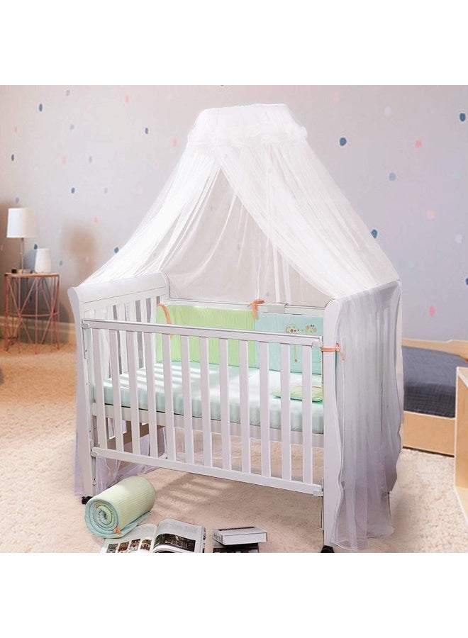 Joylife Baby Net Baby Toddler Bed Crib Dome Canopy Netting (White) - Image 1